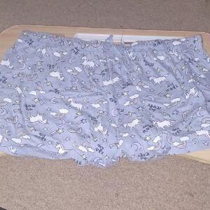 Unicorn Print Pajama Shorts